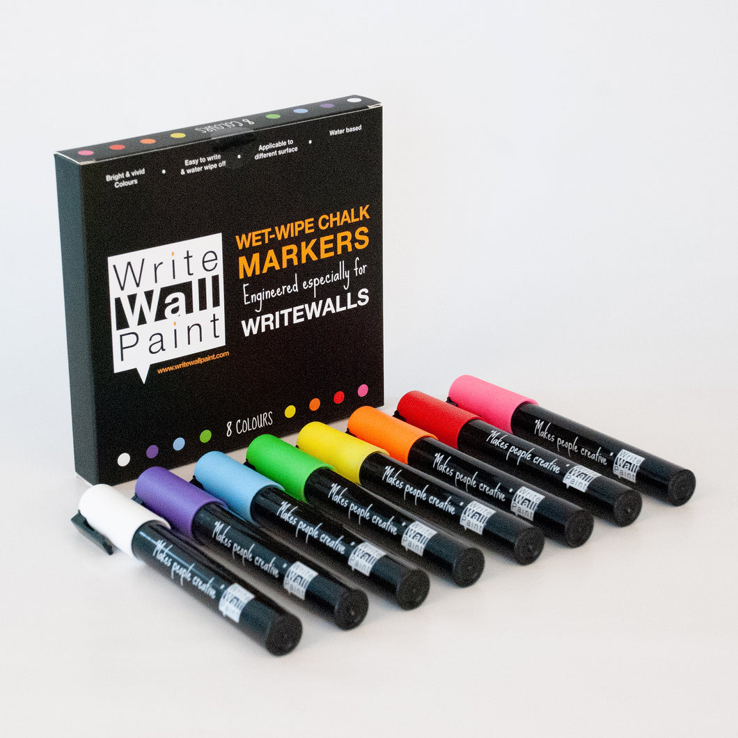 WriteWallPaint chalk markers 8 colours